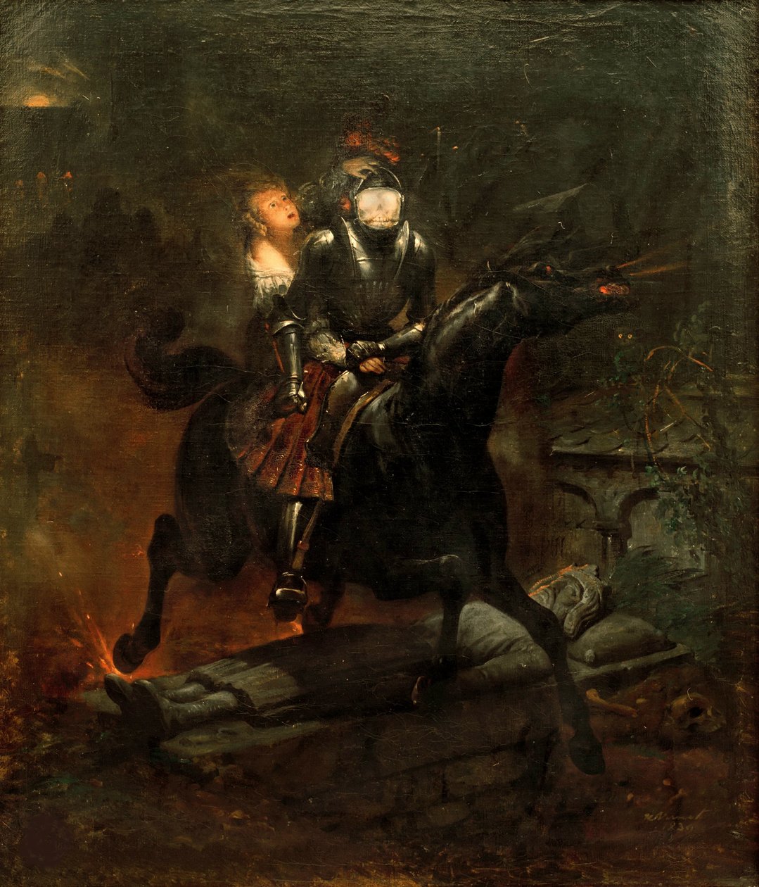 The Ballad of Lenora, 1839 by Emile Jean Horace Vernet