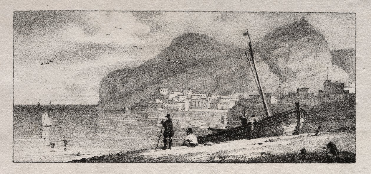 View of a Seaport by Emile Jean Horace Vernet