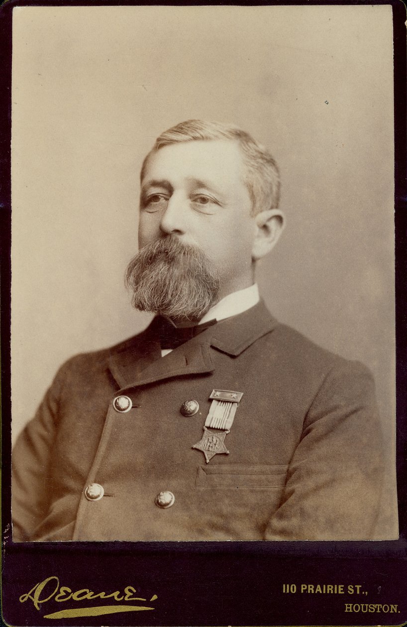 Bust Portrait of Alfred K. Taylor, Turned to the Left, and Wearing a Double-Breasted Jacket with a Medal Pinned to It by Houston Deane