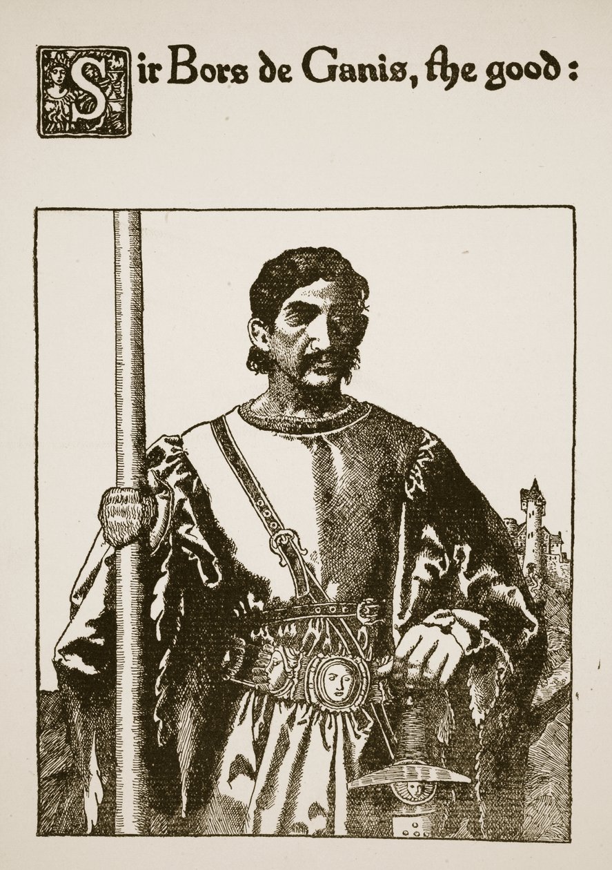 Sir Bors de Ganis, the good, illustration from 