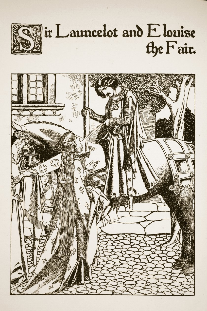 Sir Launcelot and Elouise the Fair, illustration from 