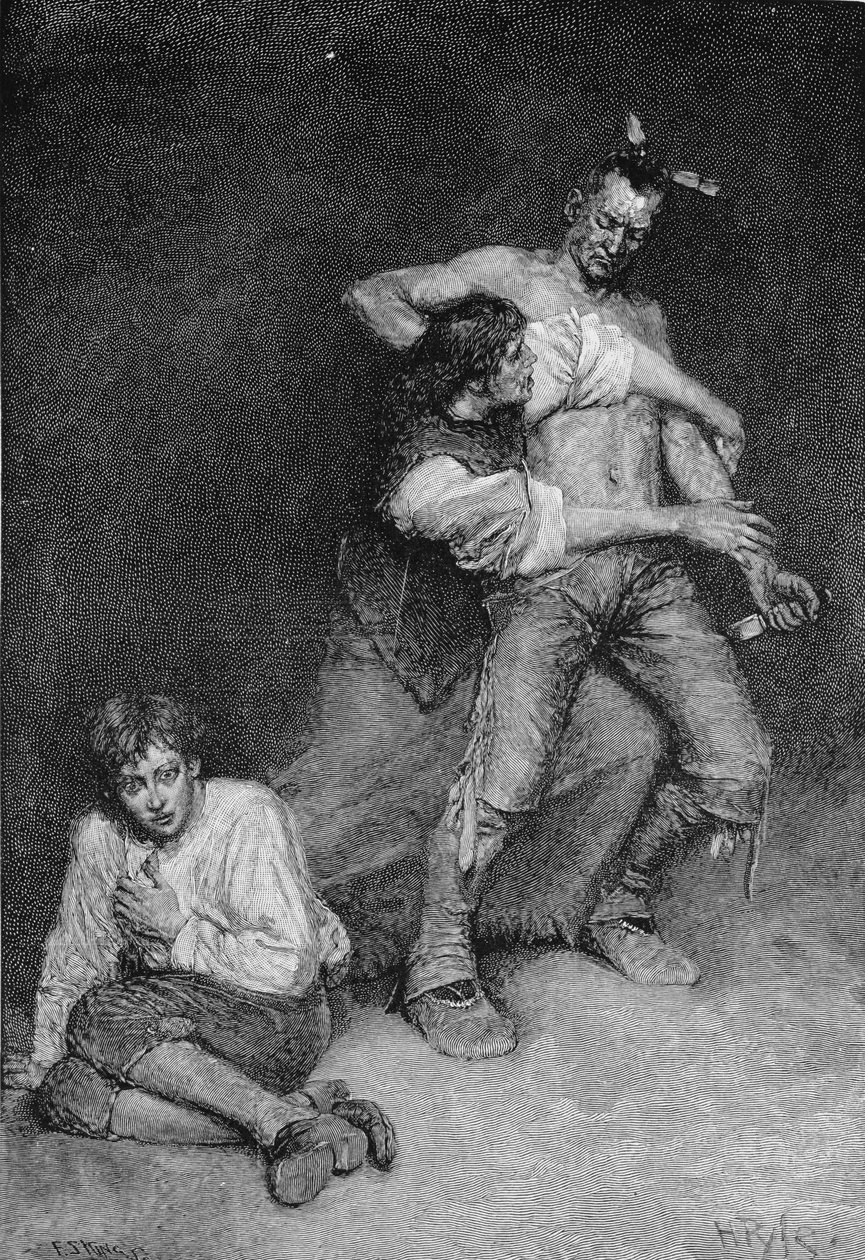 The Woman Turned Fiercely upon the Chieftain, engraved by Francis Scott King, illustration from 