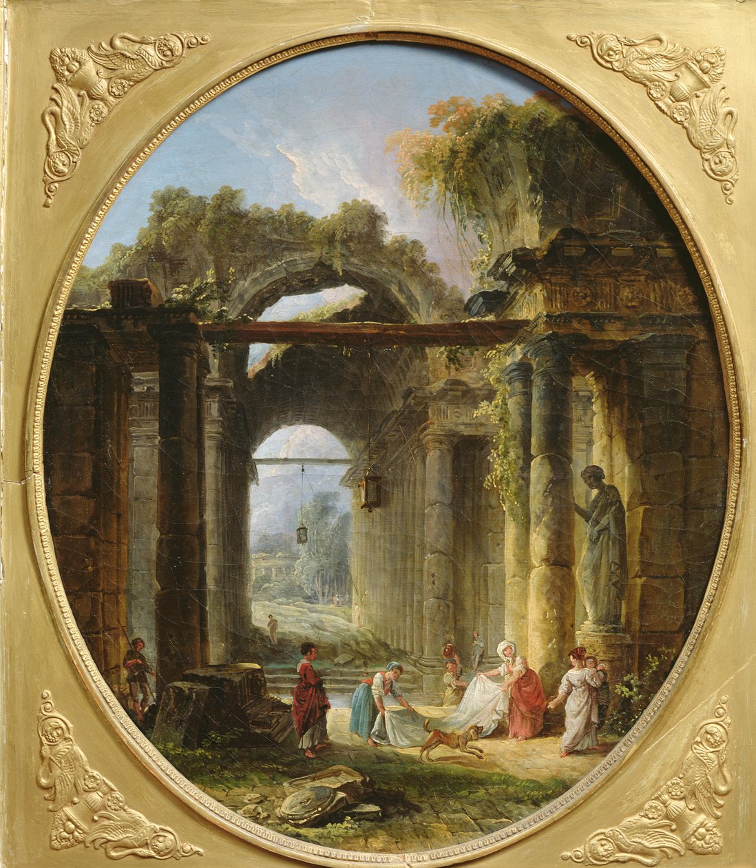 Ancient ruins in Rome by Hubert Robert