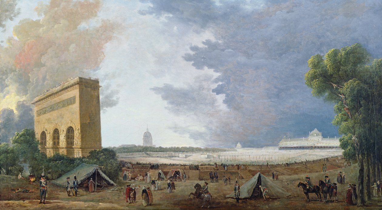 Festival of the Federation on the Champ de Mars, 14 July 1790 by Hubert Robert