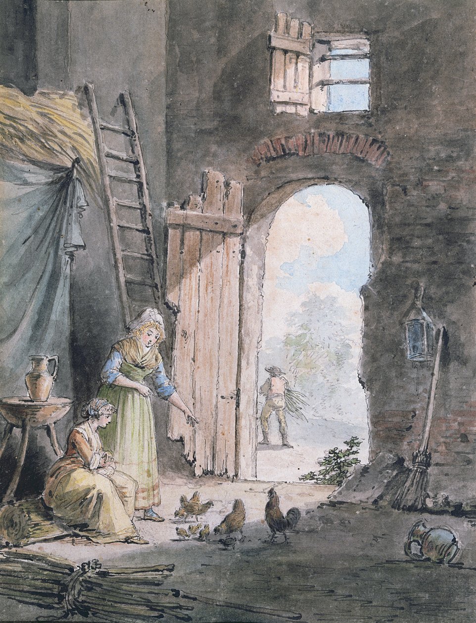 Rural Family by Hubert Robert