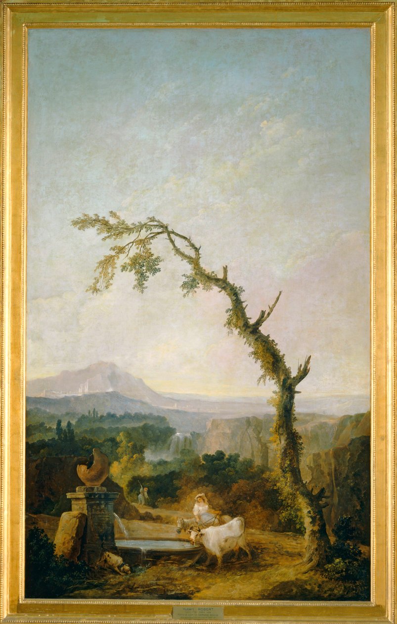 The Fountain by Hubert (circle of) Robert