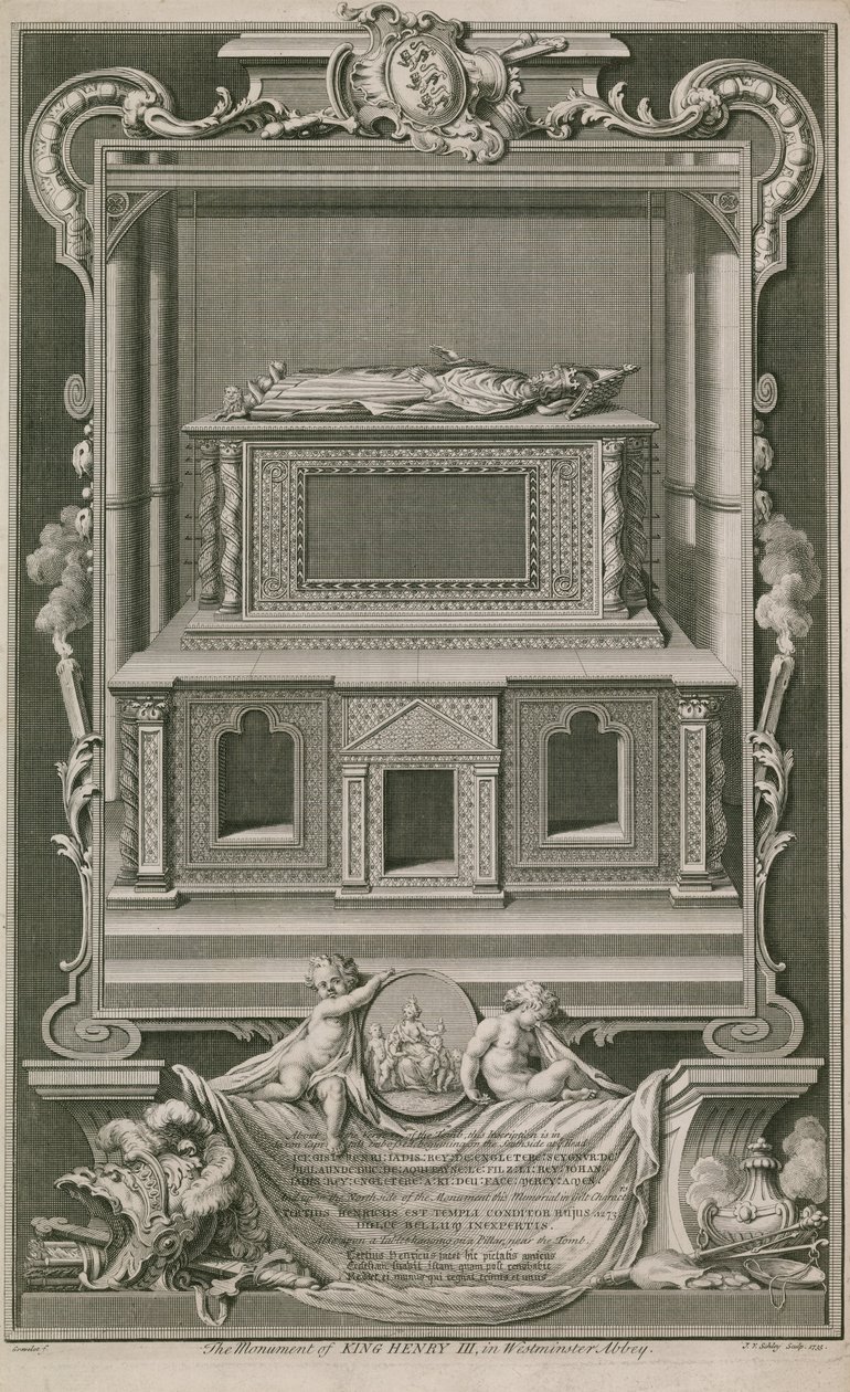 The monument of King Henry III by Hubert Francois Gravelot