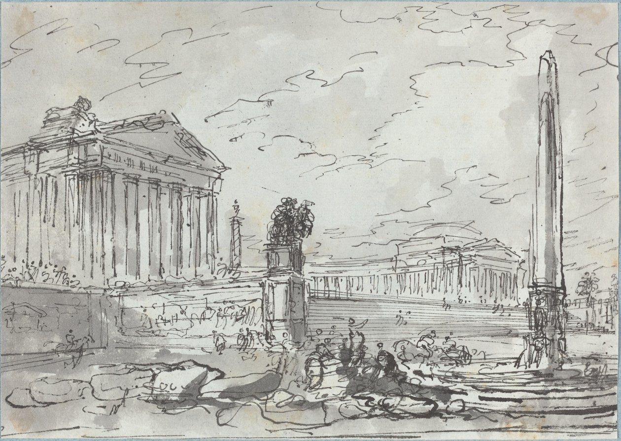 Fantasy on an Ancient Campidoglio by Hubert Robert