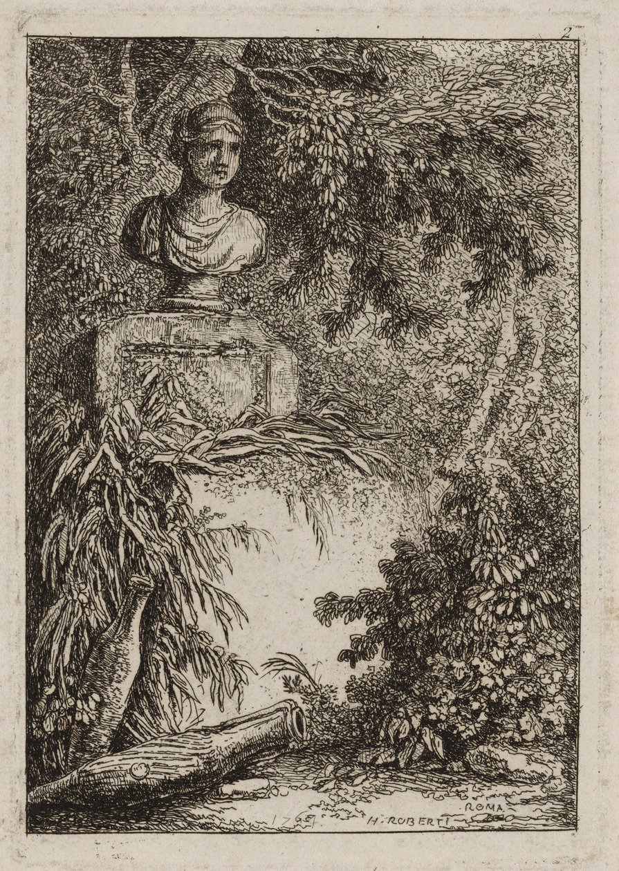 Plate Two from Evenings in Rome, 1763-64 by Hubert Robert