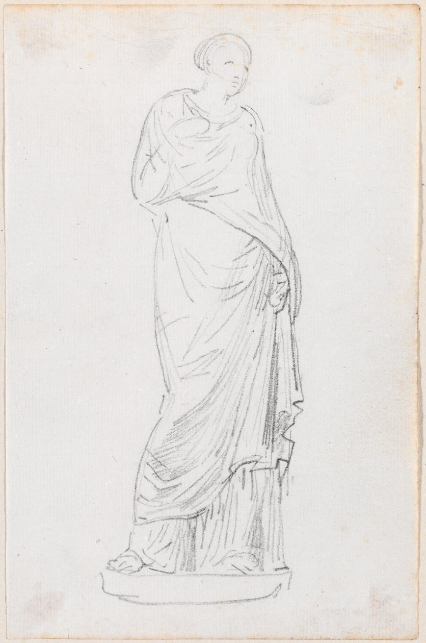 Statue of a Female in a Toga by Hubert Robert