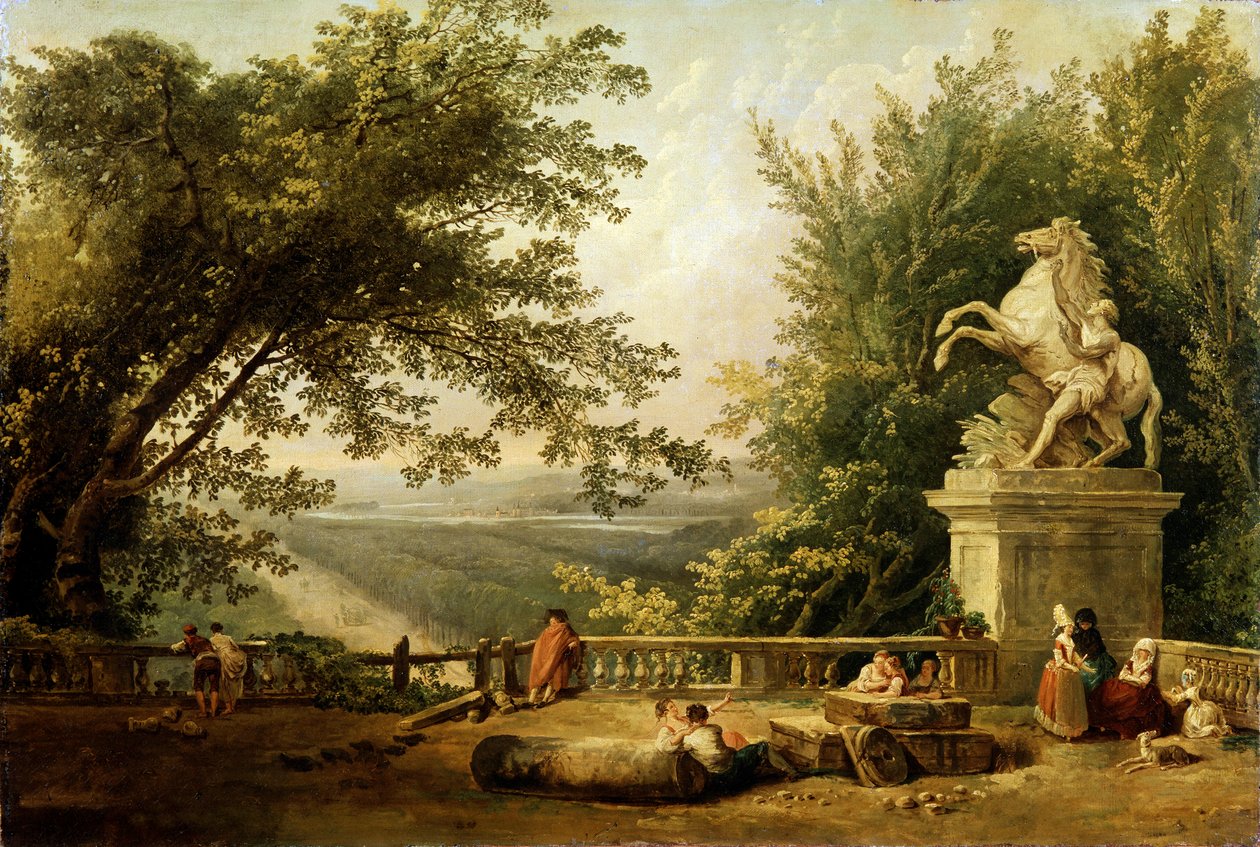 Terrace Ruin in a Park by Hubert Robert