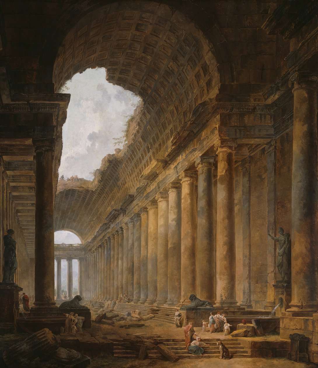 The Old Temple, 1787-88 by Hubert Robert