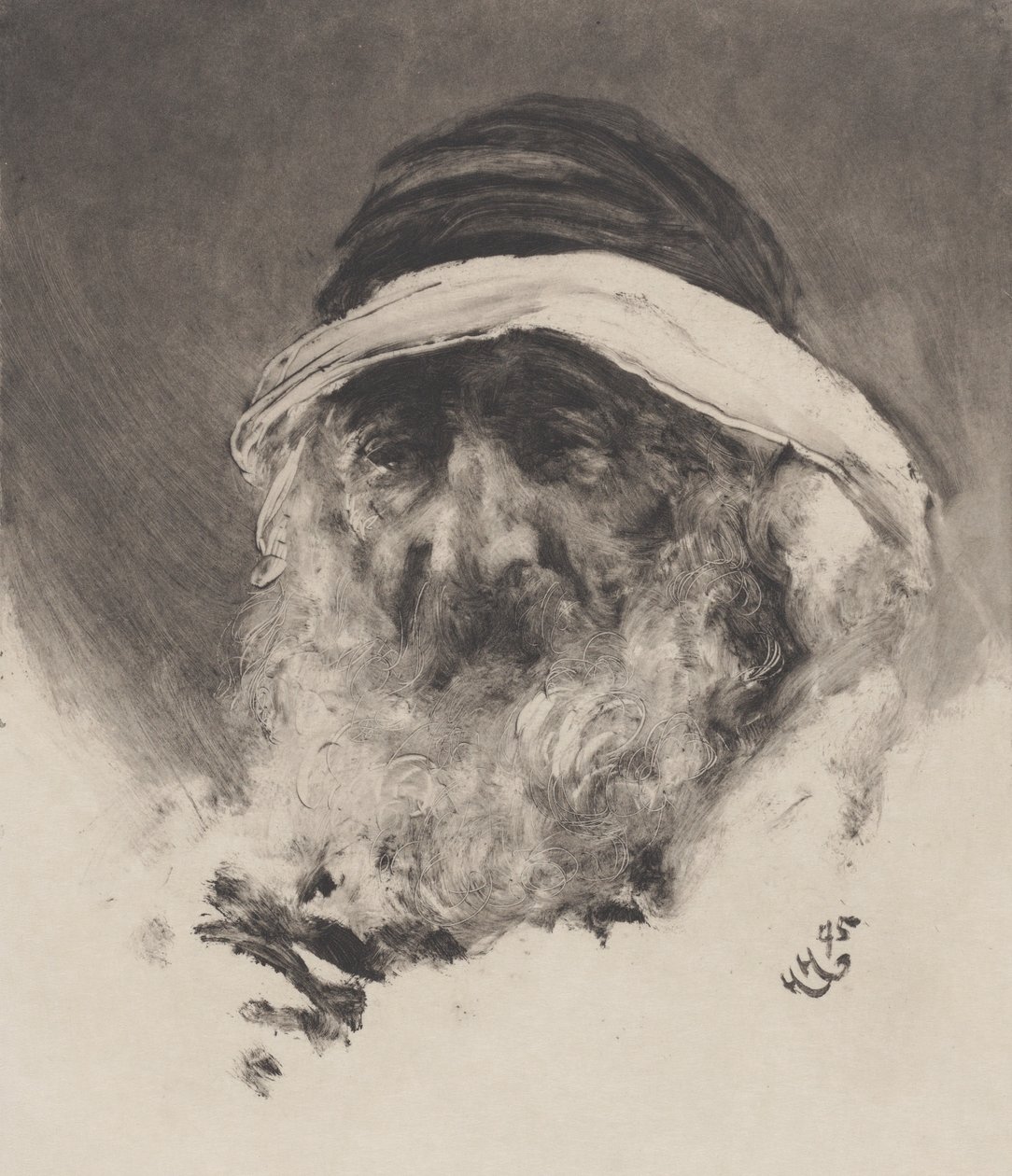 Study of an Arab Head by Hubert von Herkomer