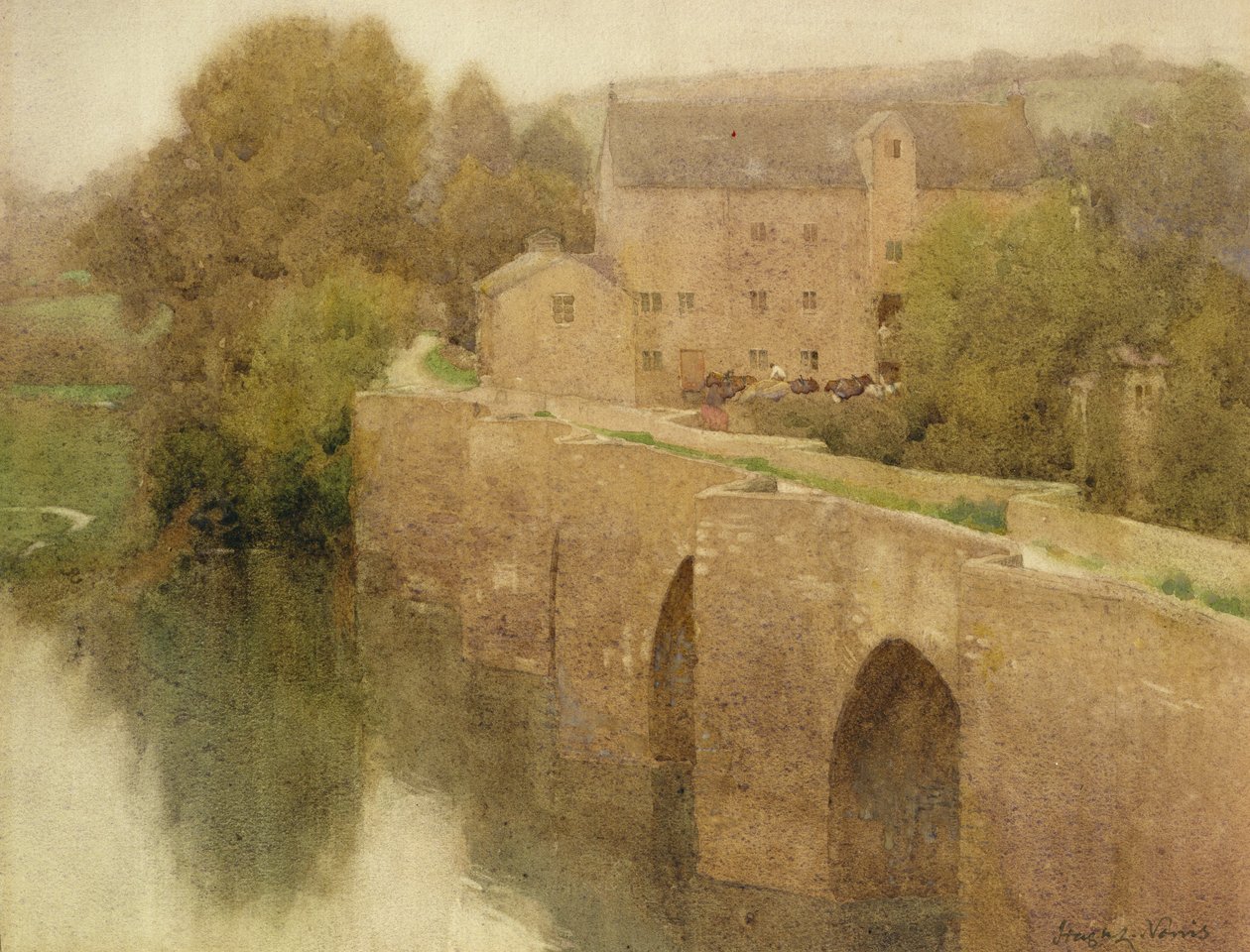 Staverton Bridge, Devon by Hugh L. Norris