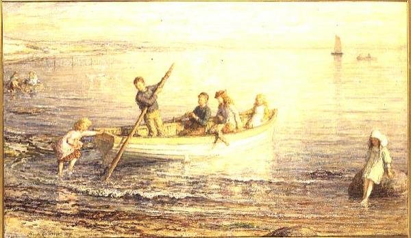 Children Boating by Hugh Cameron