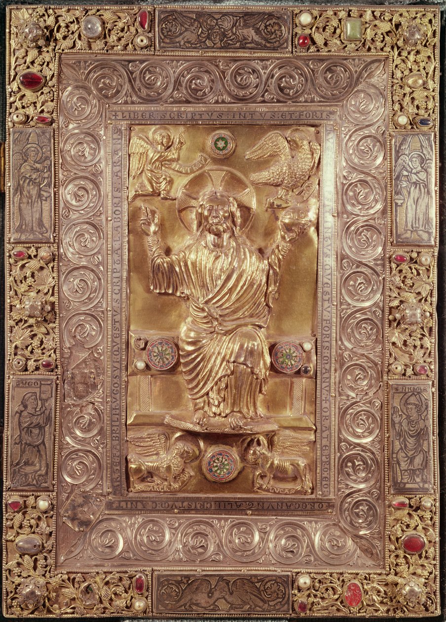 Christ in Majesty between the symbols of the Evangelists, c.1228 by Hugo d Oignies