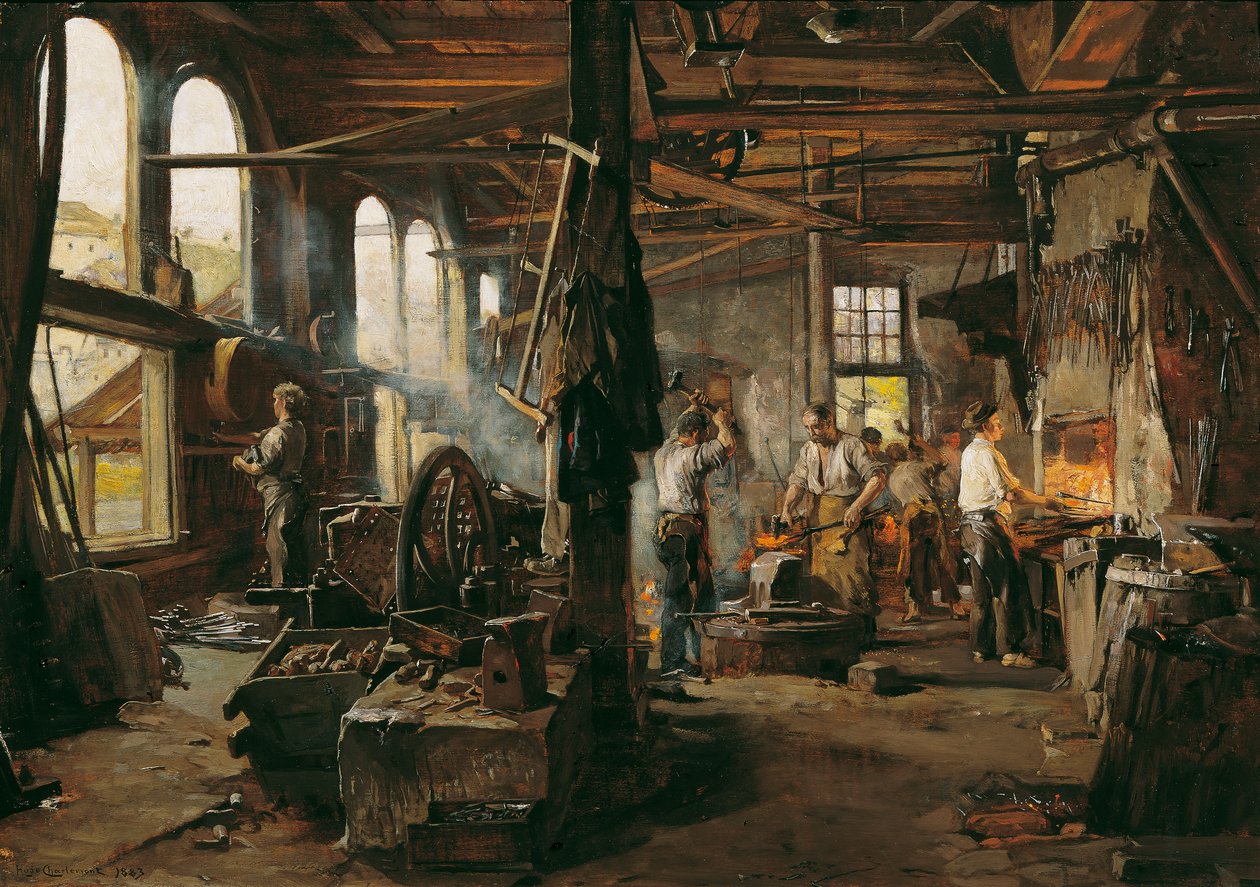 Interior of a Hammer Mill by Hugo Charlemont