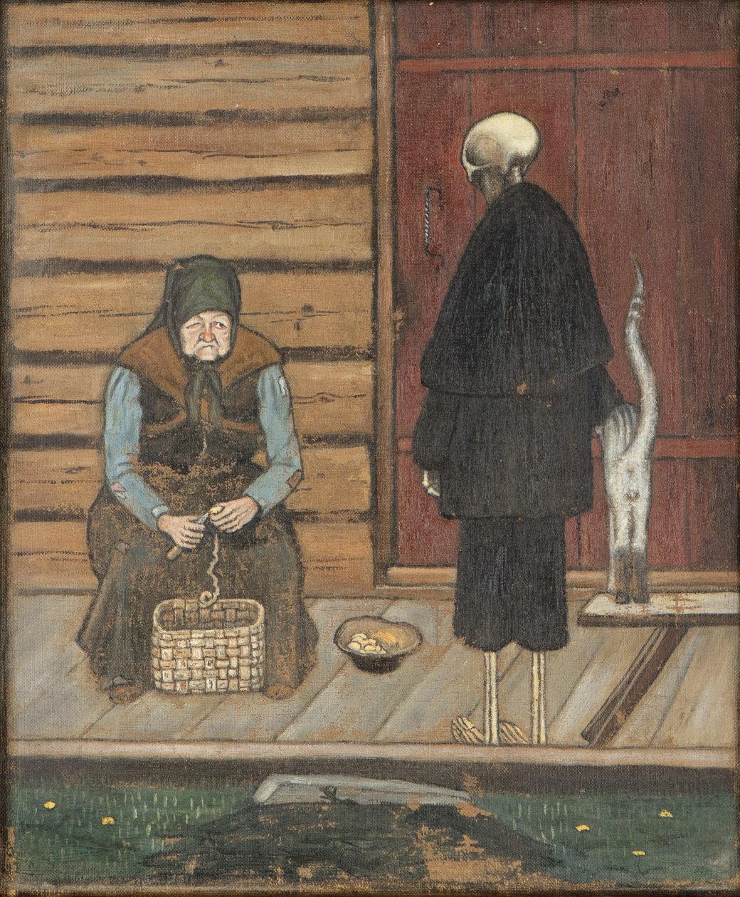Death and the Potato Peeler by Hugo Simberg