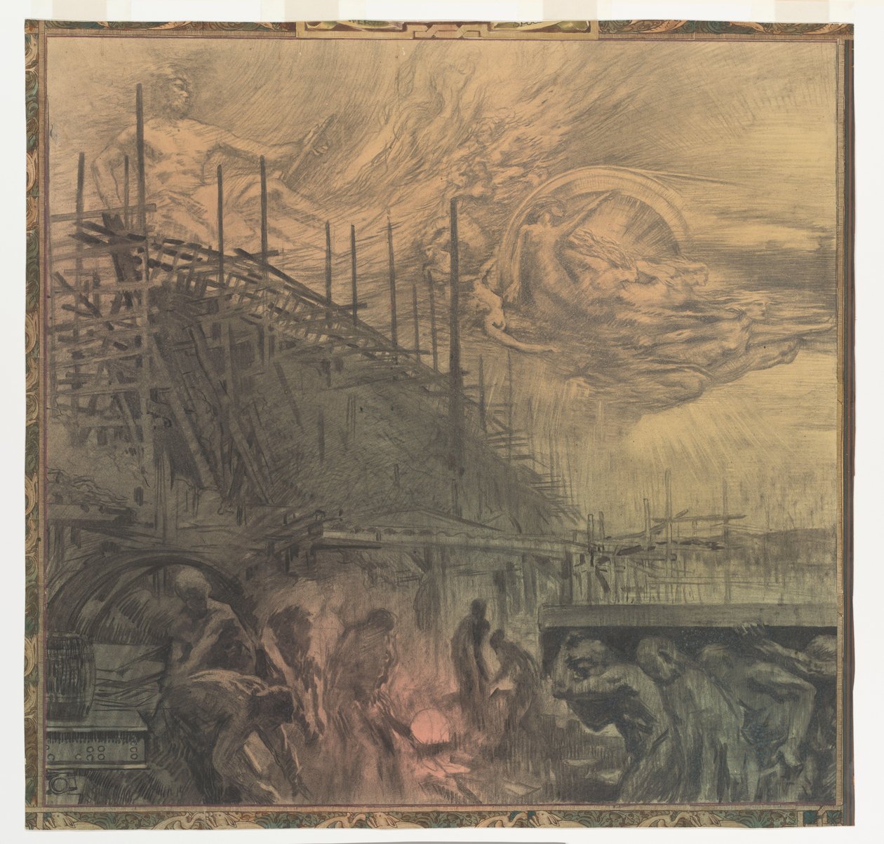 Industry. Design for a Mural in Rotterdam by Huib Luns