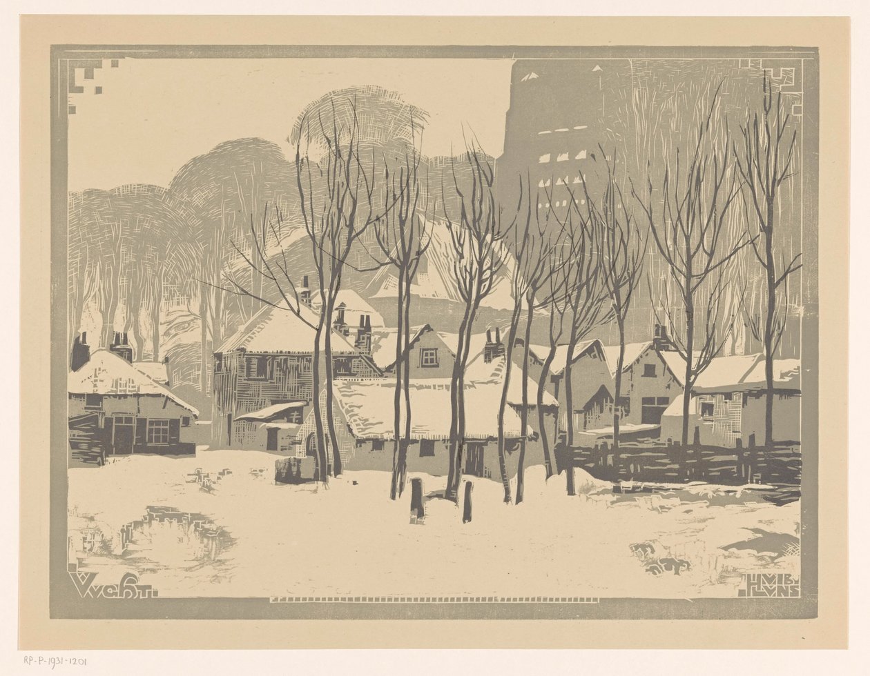 Vught in Snow by Huib Luns