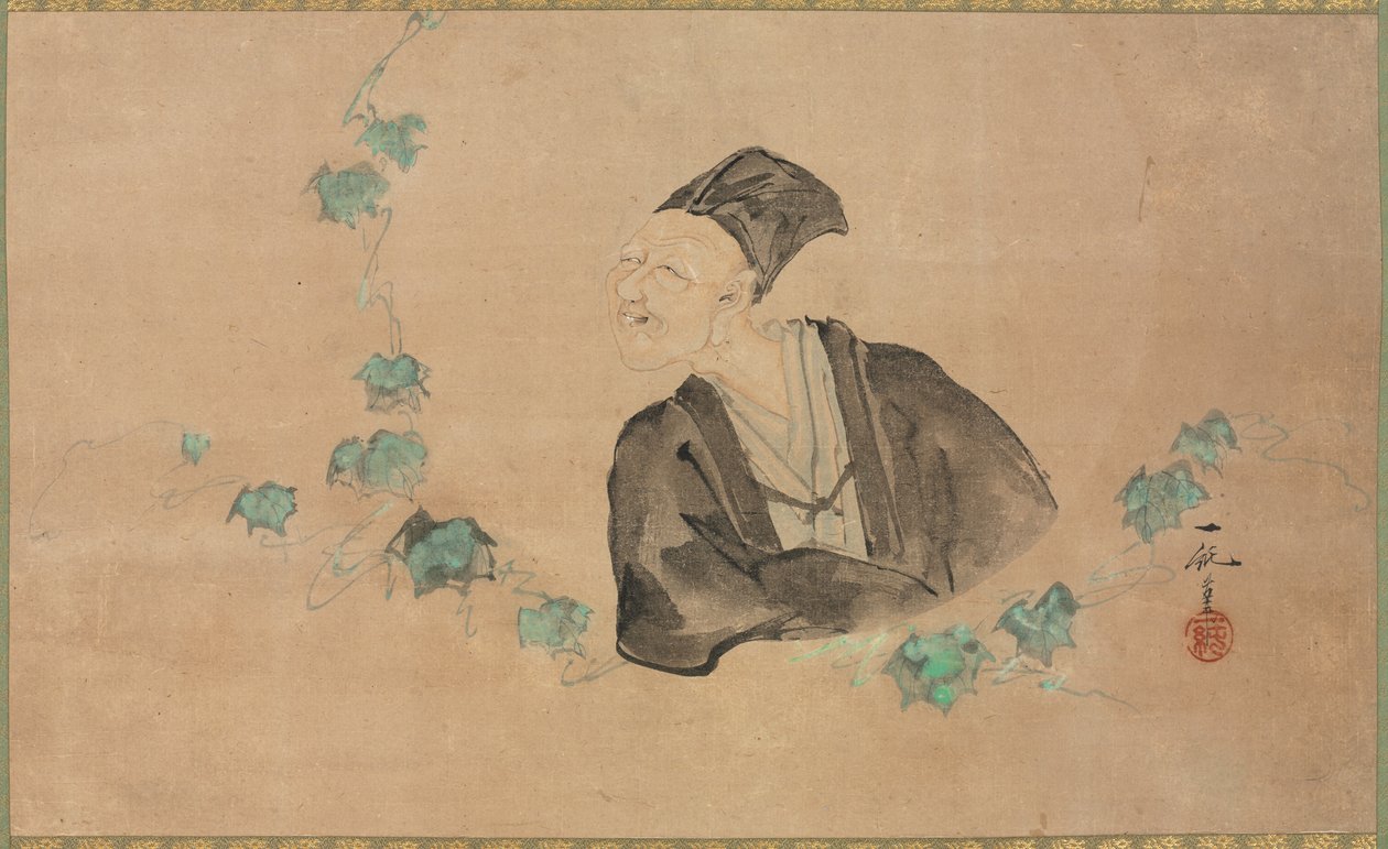 Portrait of Basho, 1700s by Ichijun