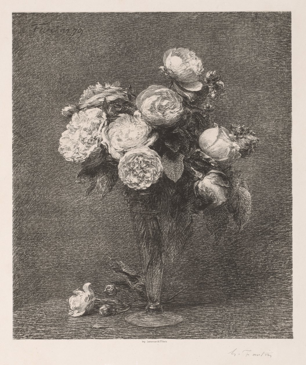 Bouquet of Roses by Ignace Henri Jean Fantin Latour