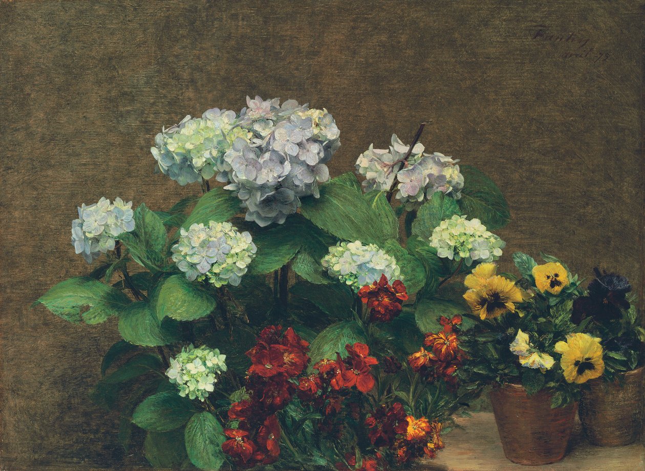 Flowers by Ignace Henri Jean Fantin Latour