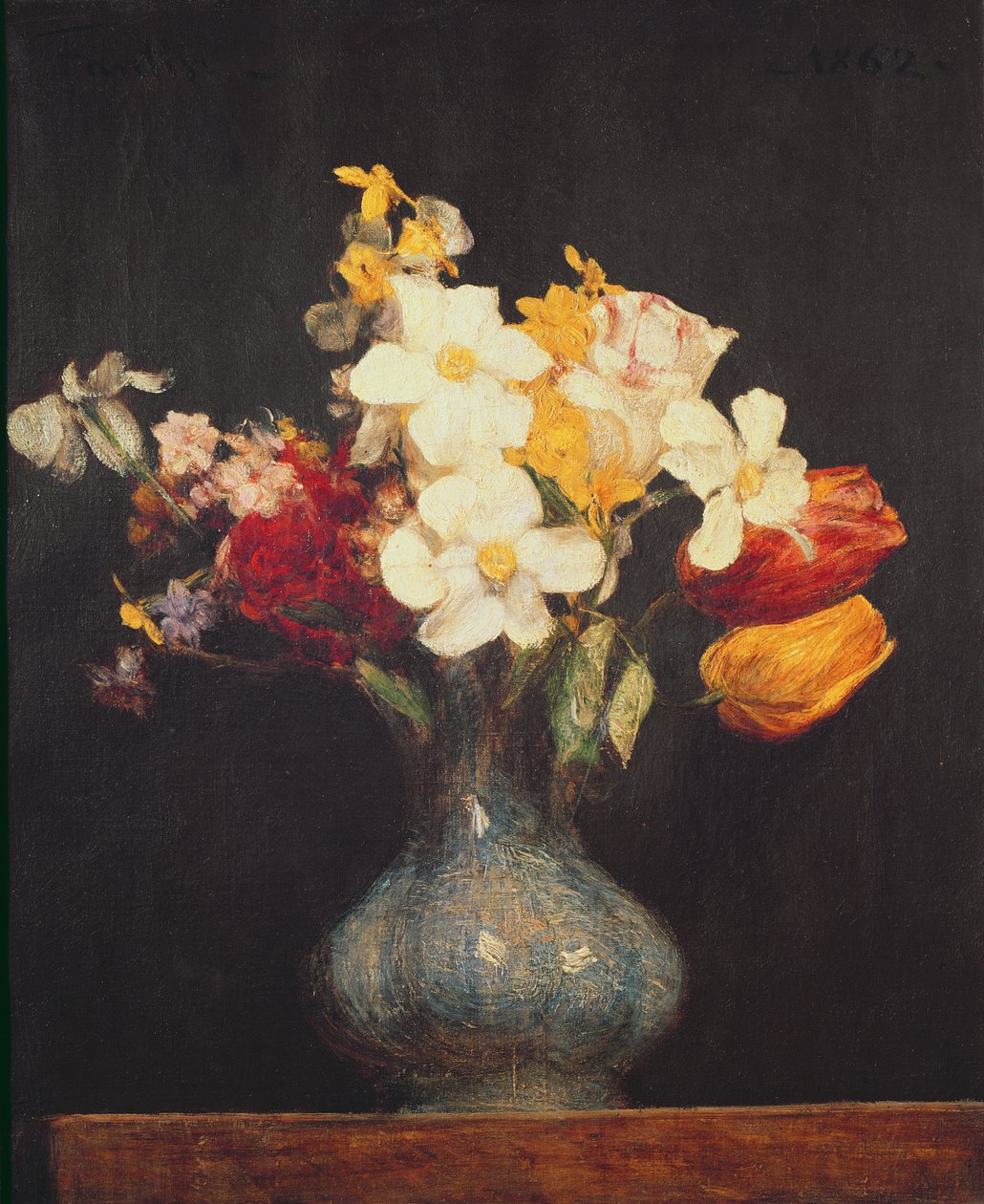 Narcissi and Tulips by Ignace Henri Jean Fantin Latour