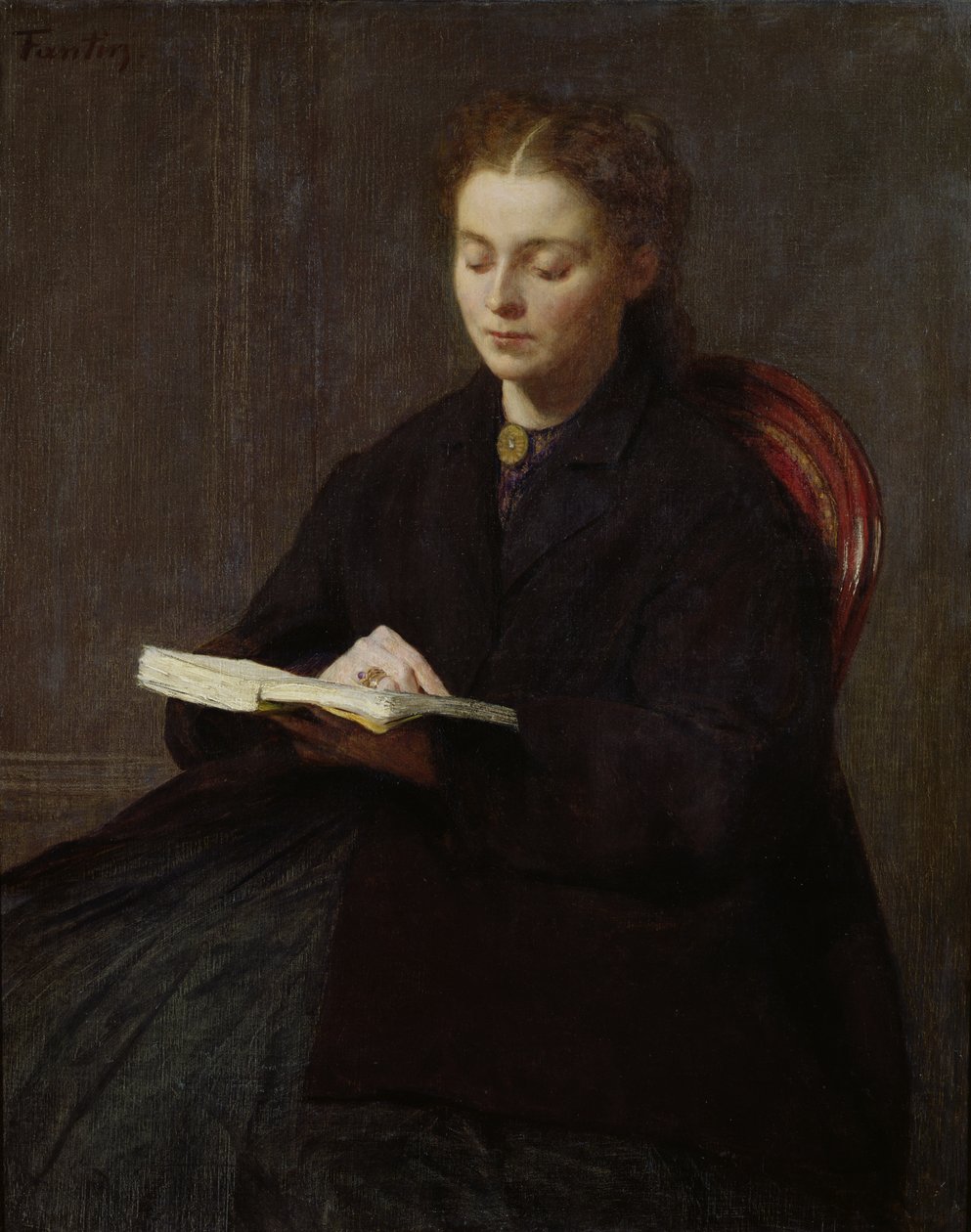 Reading, 1863 by Ignace Henri Jean Fantin Latour