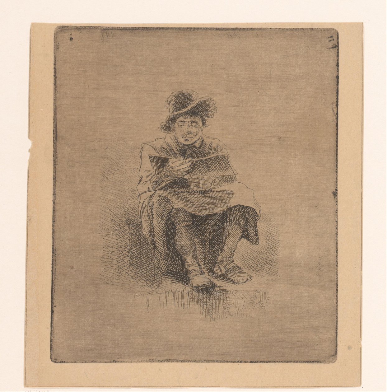 Reading Man by Ignace Joseph de Claussin (attributed to)