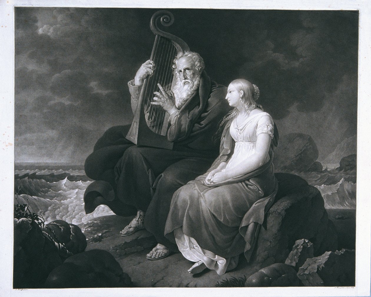 Ossian and Malvina by Ignaz Rungaldier