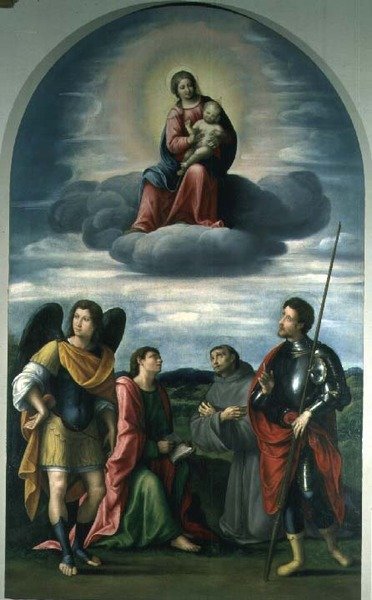 Madonna and Child with Saints by Il  Francia