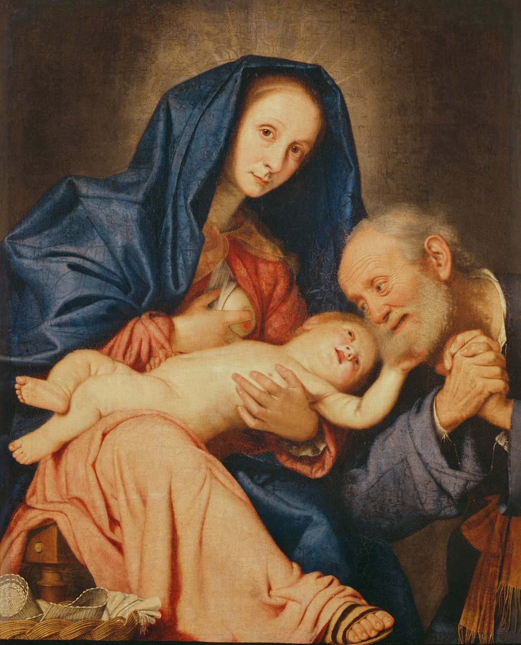 The Holy Family with a Basket by Il Sassoferrato