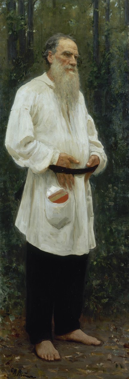 Leo Tolstoy Barefoot by Ilya Efimovich Repin