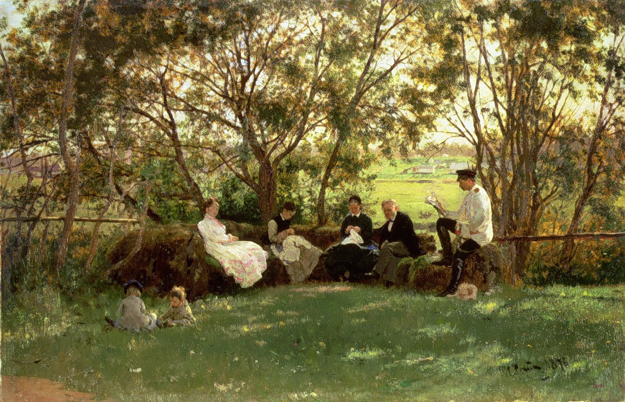 The Turf Bench, 1876 by Ilya Efimovich Repin