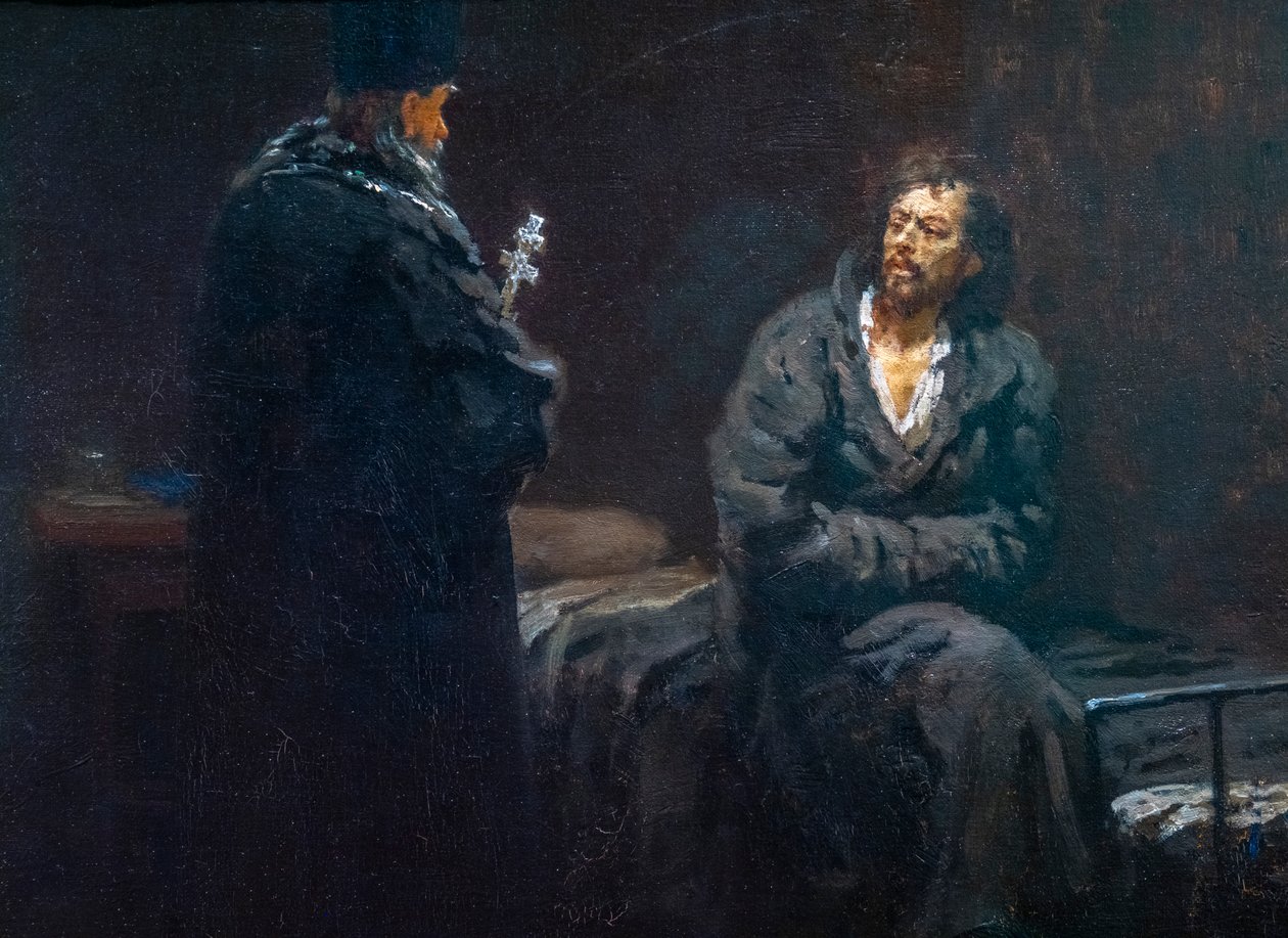 Before the Confession by Ilya Efimovich Repin