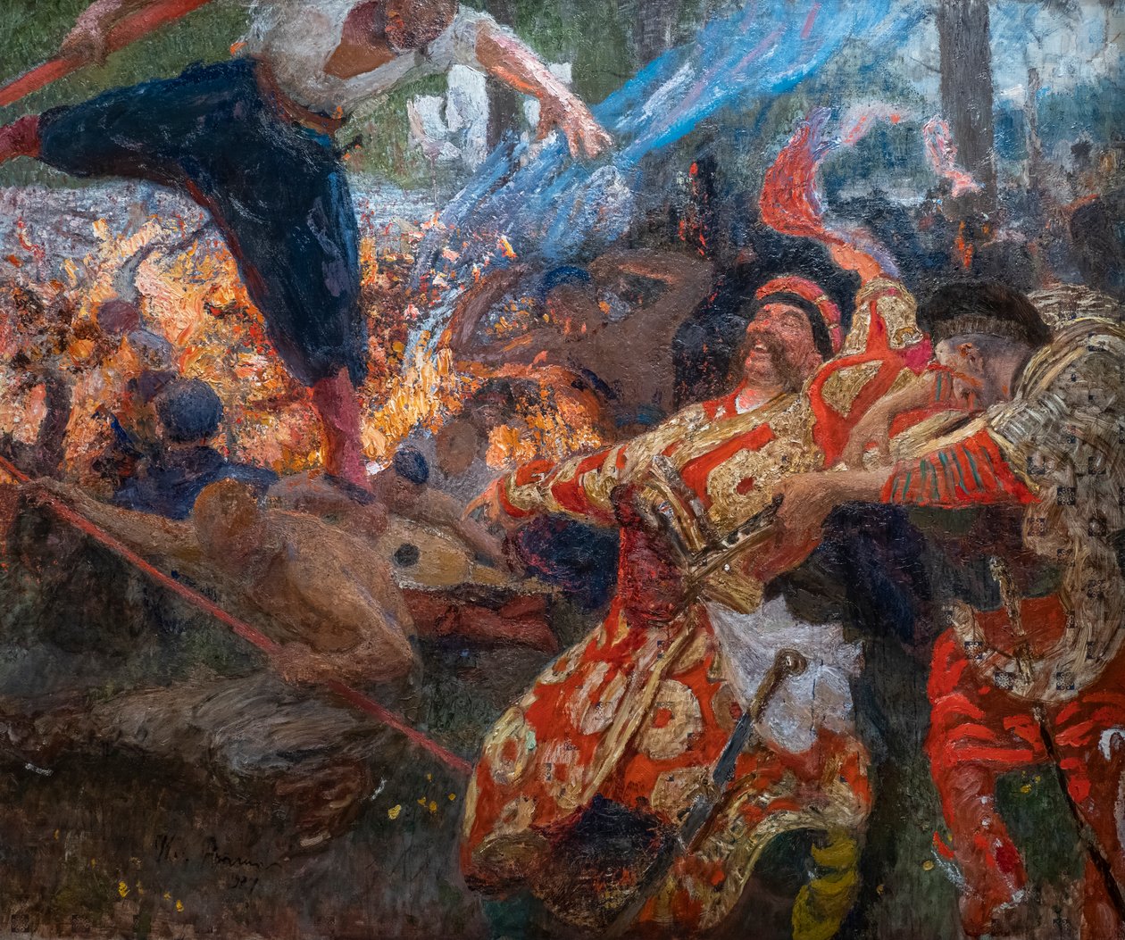 Gopak. Dance of the Zaporogues Cossacks by Ilya Efimovich Repin