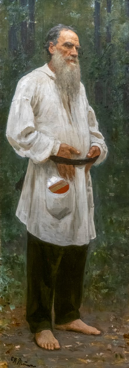 Leon Tolstoi Barefoot by Ilya Efimovich Repin