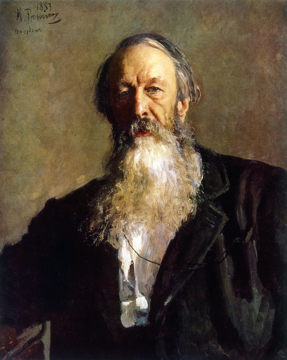 Portrait of VV Stasov by Ilya Efimovich Repin