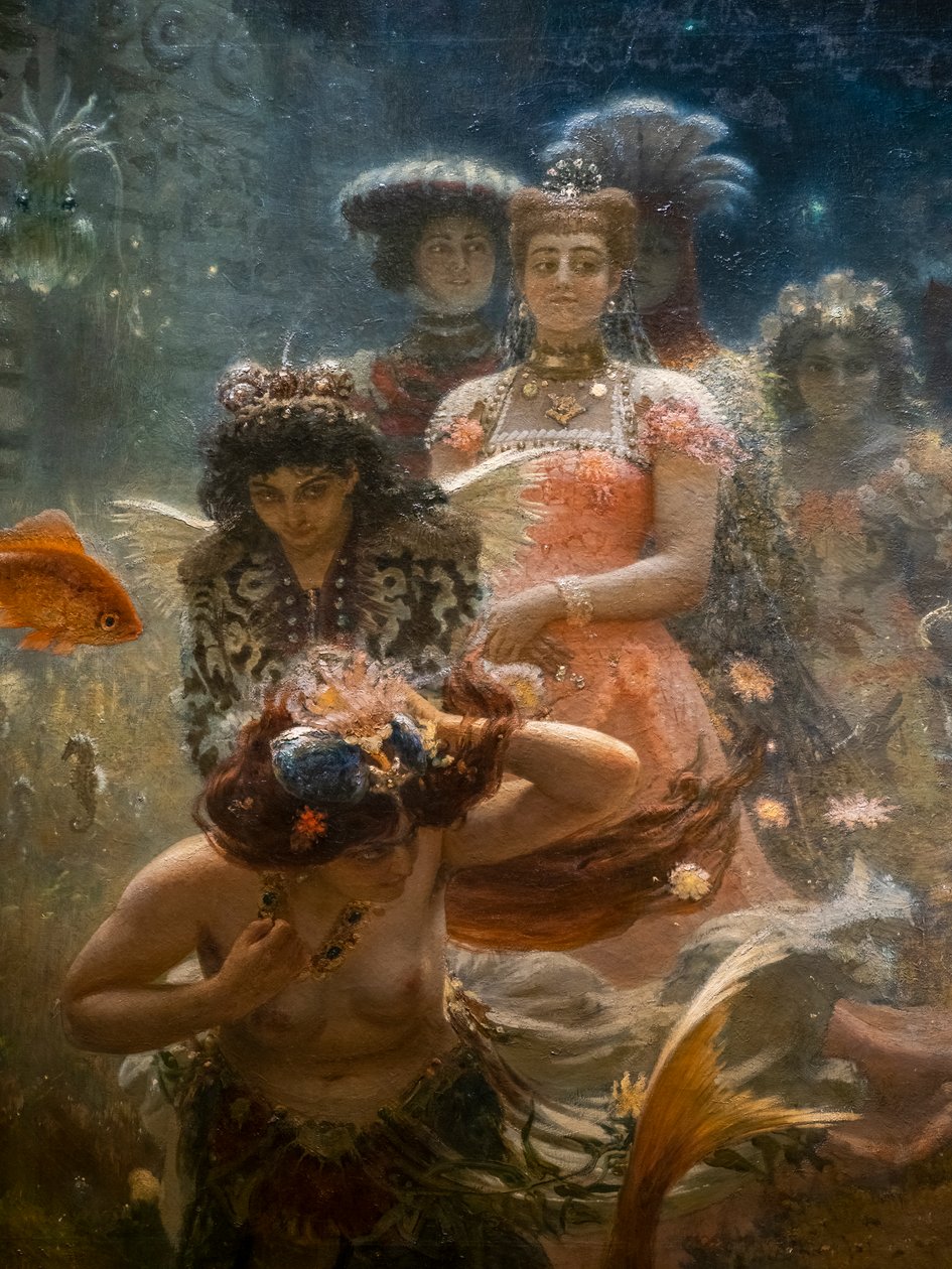 Sadko in the Underwater Kingdom (detail) by Ilya Efimovich Repin