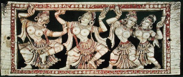 Relief Depicting Four Dancers by Indian School