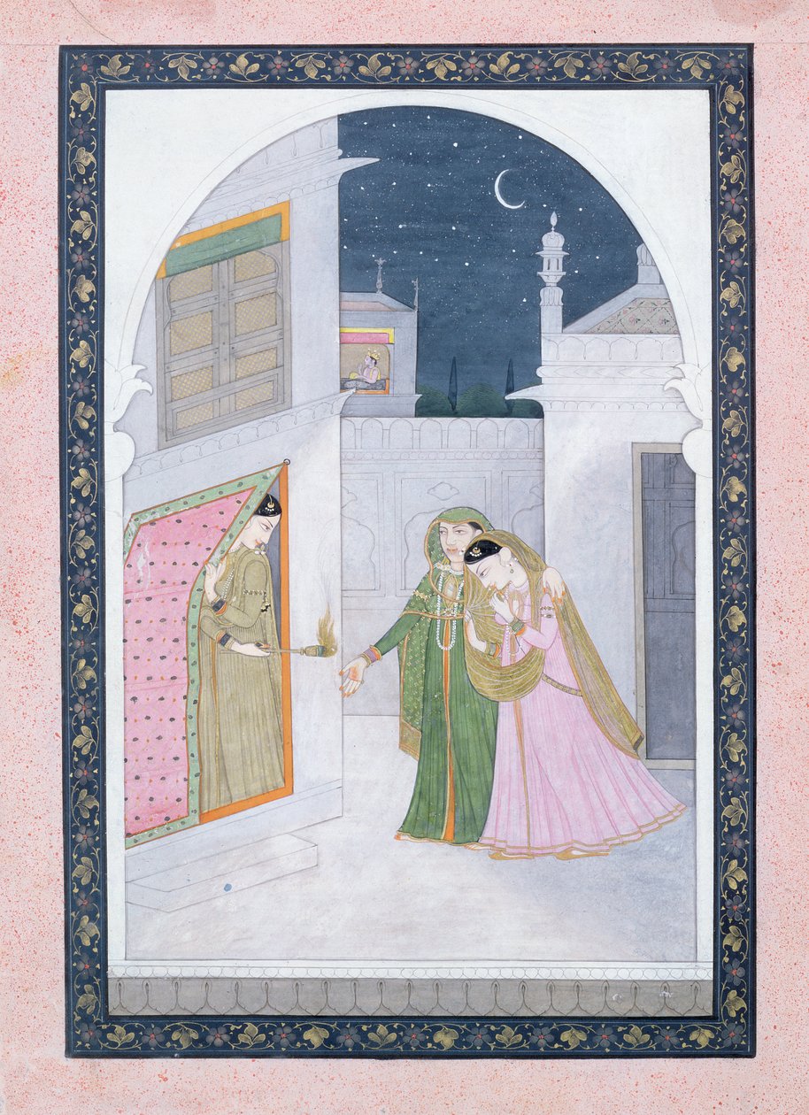 The Timid Bride, Kangra by Indian School