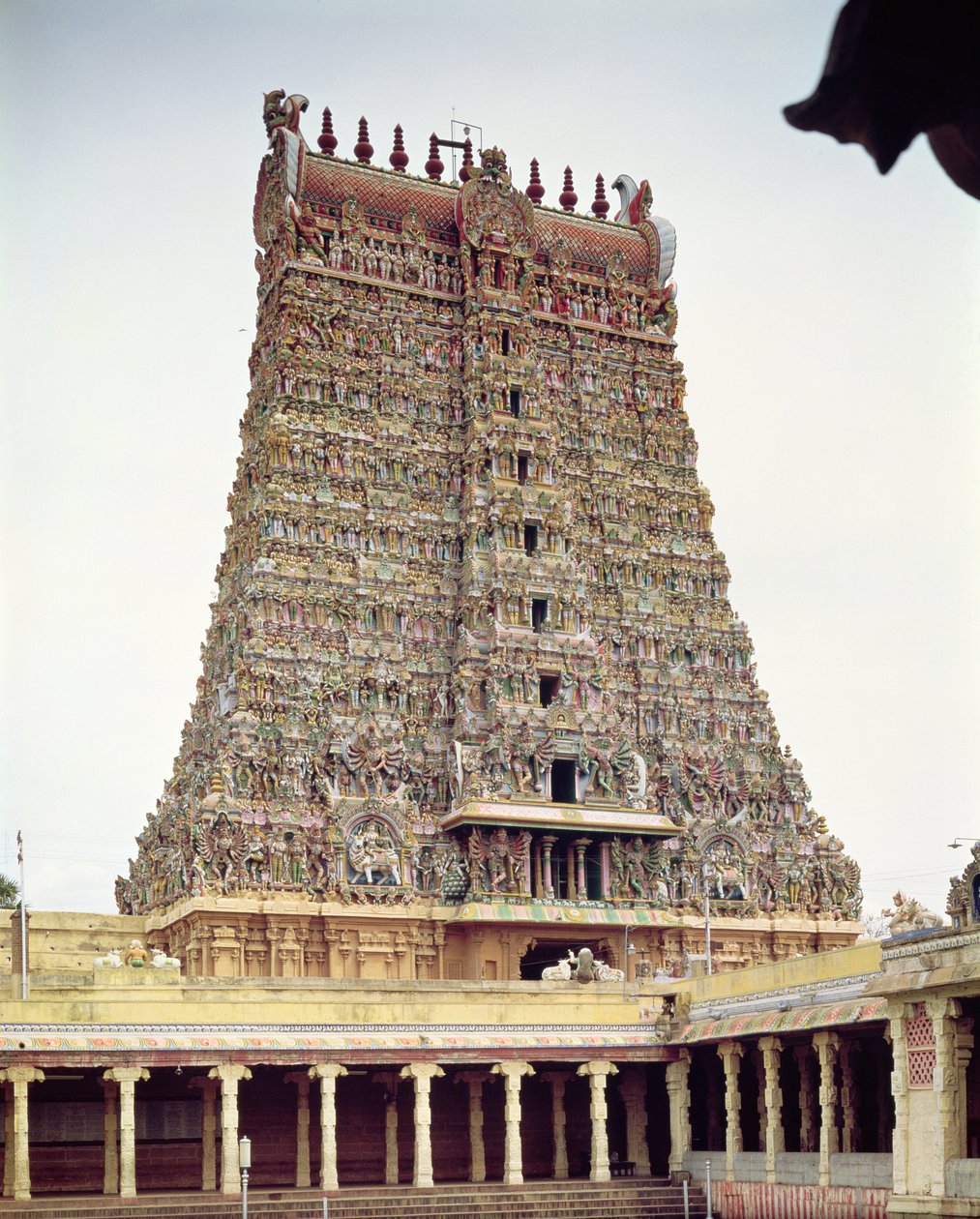 View of the Carved Exterior of the South Gopuram by Indian School