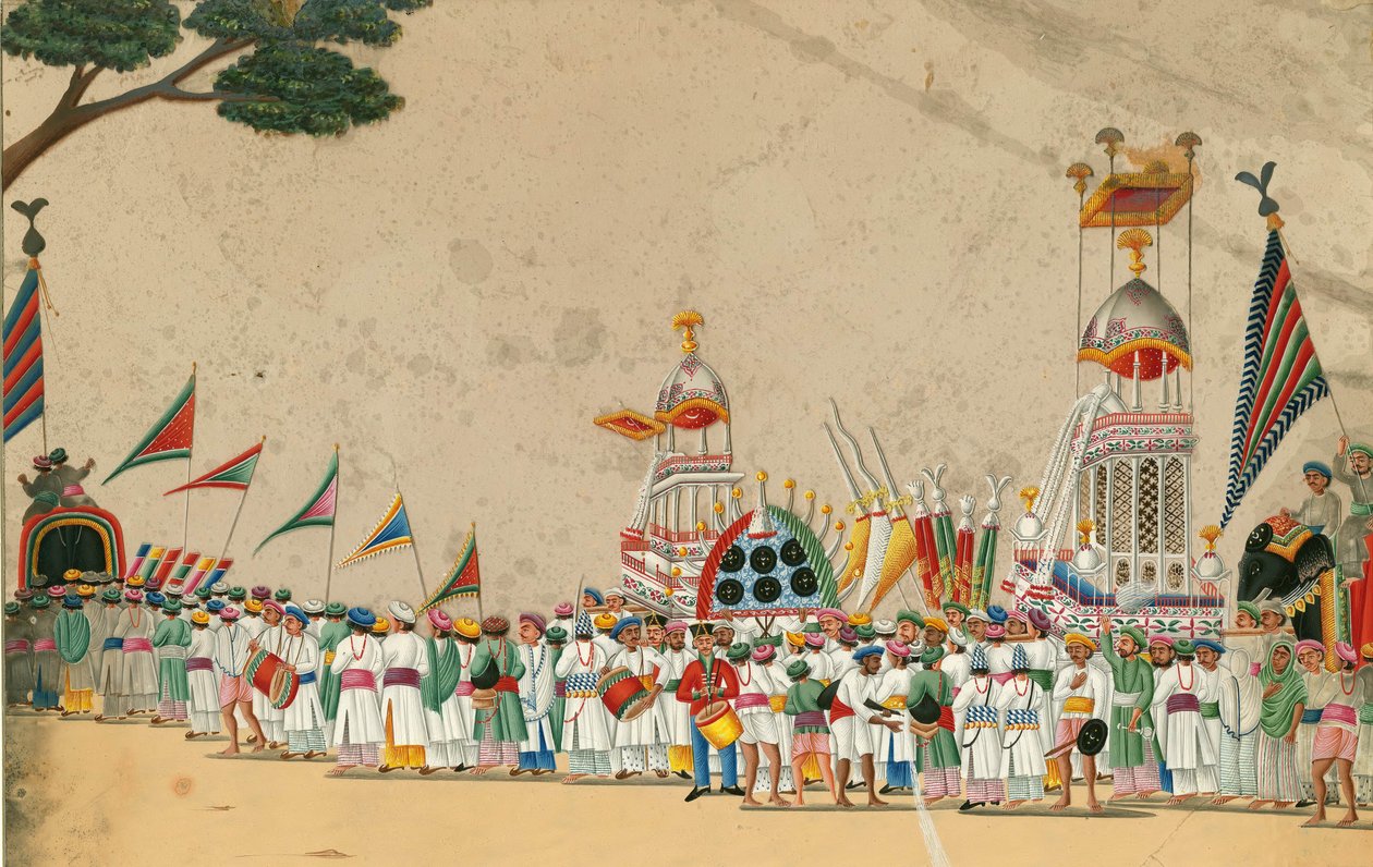 Festival procession by Indian Art