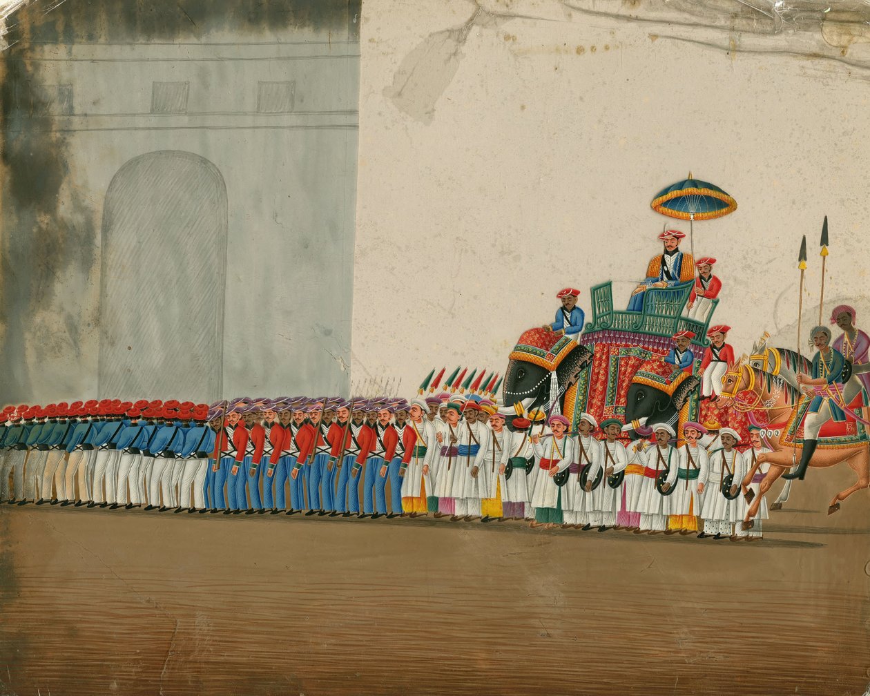 Sultan Riding an Elephant, c. 1800 by Indian Art