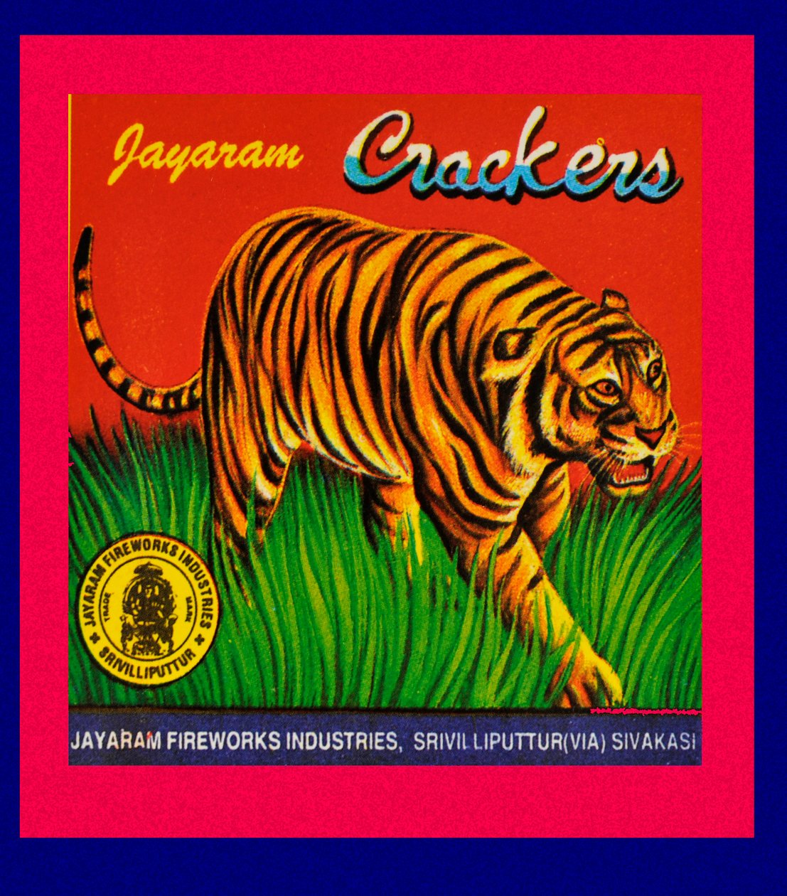 Label from a firework box by Indian School