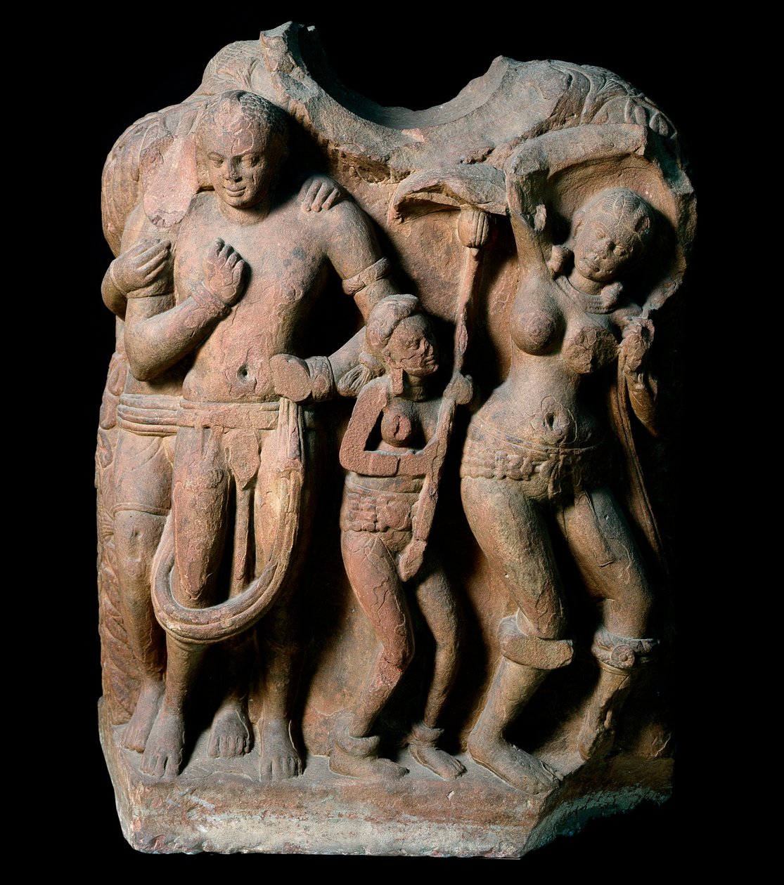 The Rich Courtesan Vasantasena (Sculpture, Kushan Empire) by Indian School