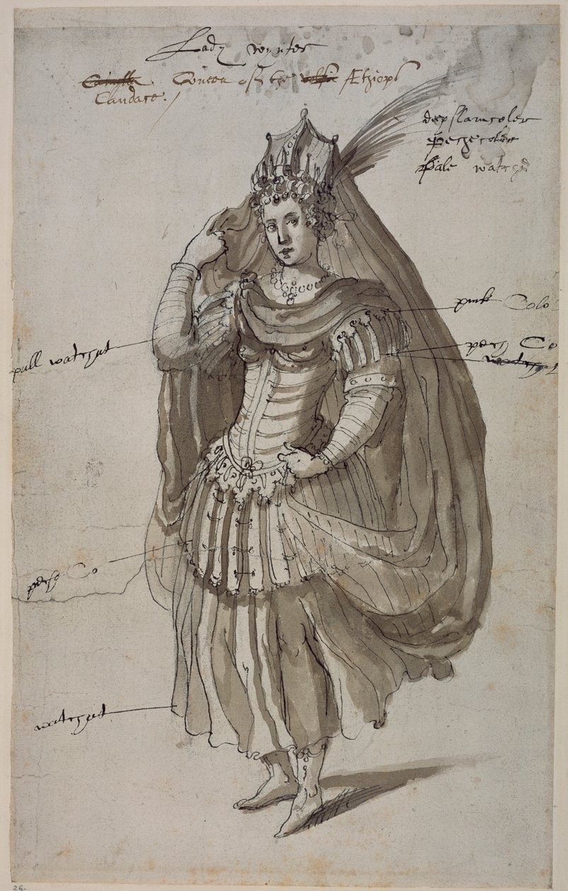 Queen Candace, c.1609 by Inigo Jones