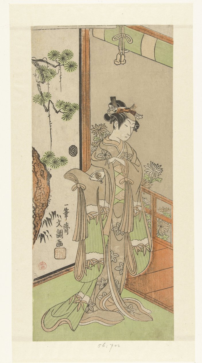 Actor Onoe Tamizo in Female Role by Ippitsusai Bunchō
