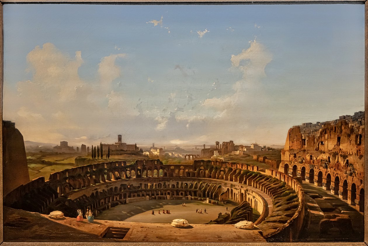 Interior view of the Colosseum by Ippolito Caffi
